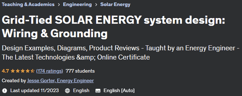 Pictures · Udemy — Grid-Tied SOLAR ENERGY system design: Wiring & Grounding 2023-5