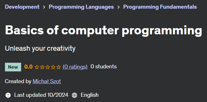 Pictures · Udemy — Basics of computer programming 2024-9