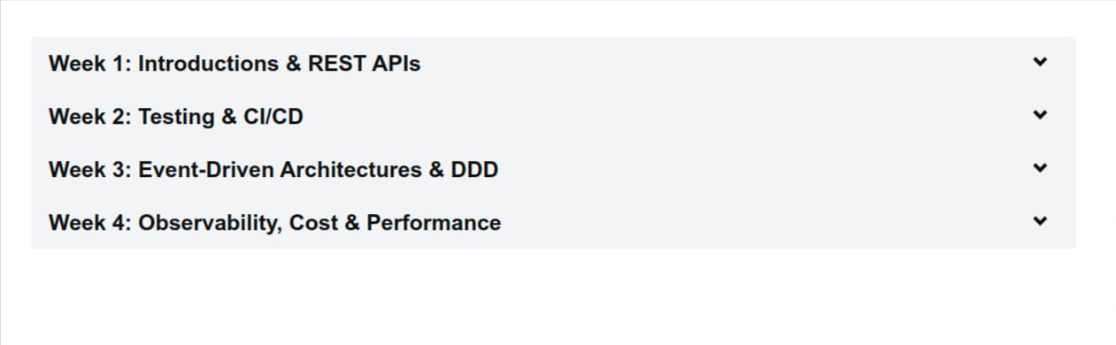 コースのトピック · プロデュース 準備済みサーバーなし - Production-Ready Serverless 2025-1