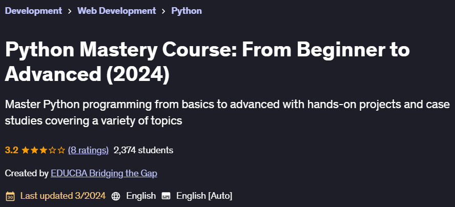 Pictures · Python Mastery Course: From Beginner to Advanced (2024) 2024-3