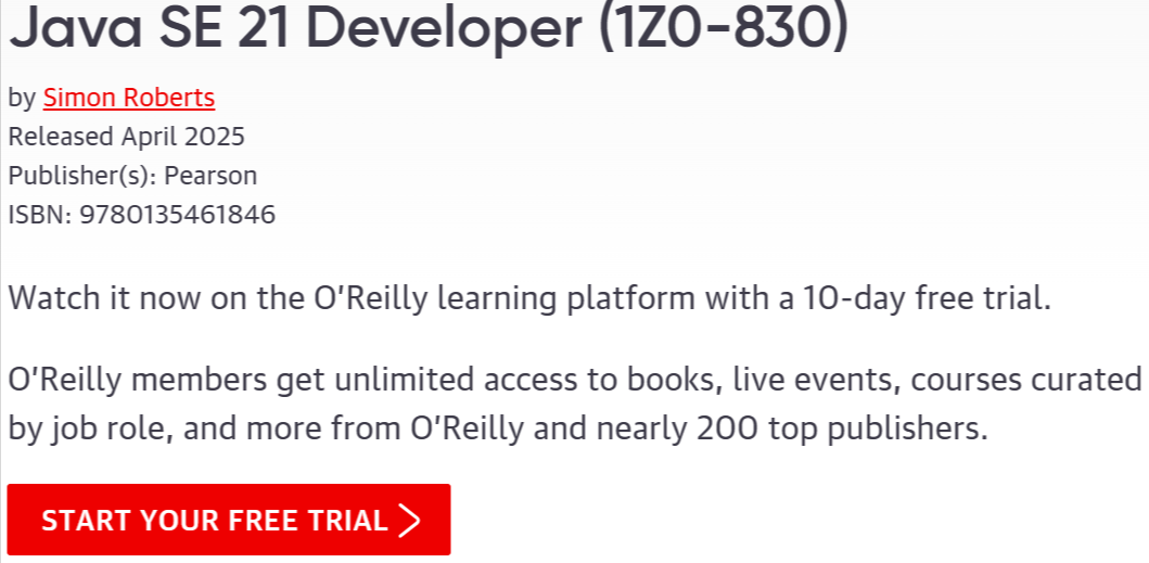Pictures · Oreilly — Java SE 21 Developer (1Z0-830) 2025-4