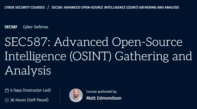 이미지 · SEC587 : 고급 오픈소스 인텔리전스 (OSINT) 수집 및 분석 2022-6