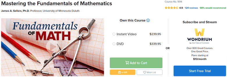 Pictures · The Great Courses — Mastering the Fundamentals of Mathematics 2020-6