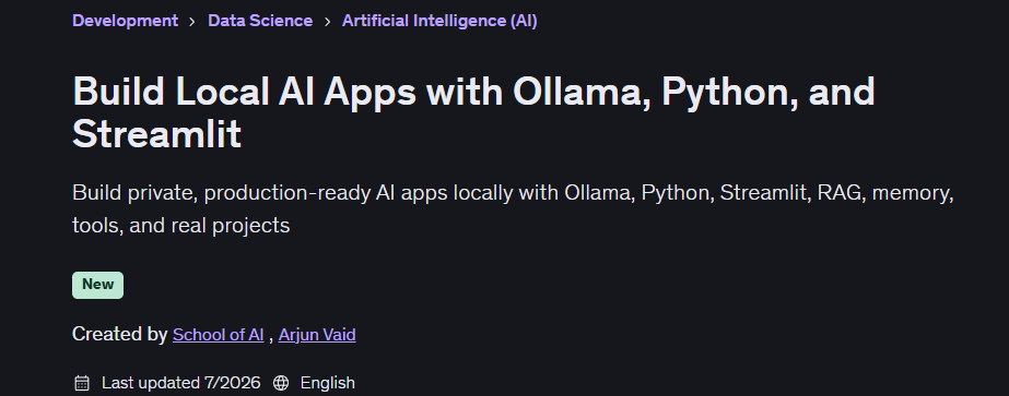 Images · Construire local AI Appes avec Ollama, Pythonet Streamlit 2026-7