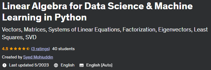 Pictures · Linear Algebra for Data Science & Machine Learning in Python 2023-5