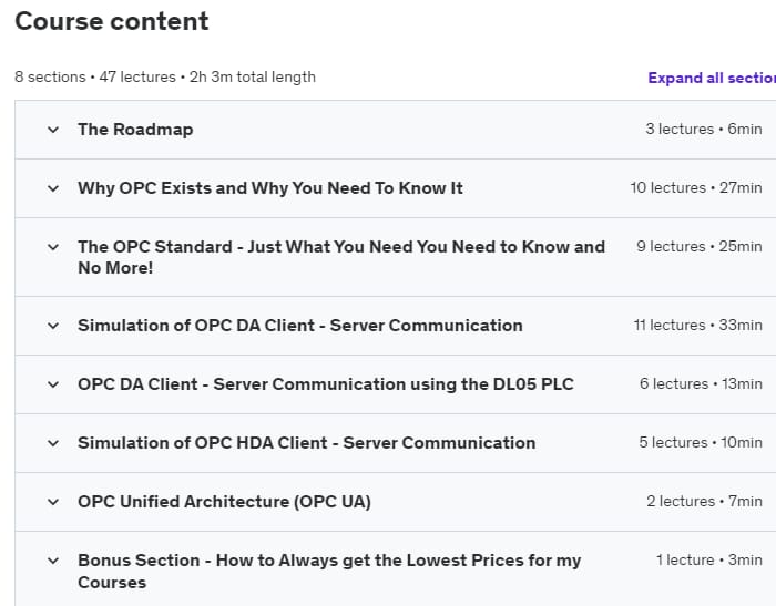 Course topics · How to Install and Configure OPC Client/Server Software 2019-11
