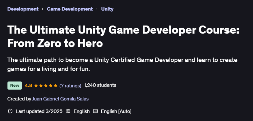 Pictures · Udemy — The Most Comprehensive Guide To Unity Game Development Vol 1 2021-4