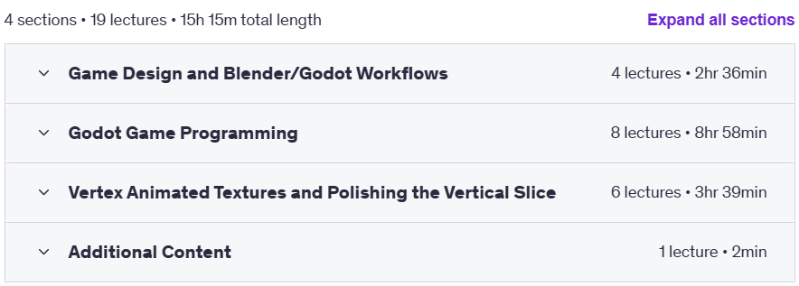 Course topics · Udemy — Make an HTML5 City Builder Game with Godot 4! 2025-8