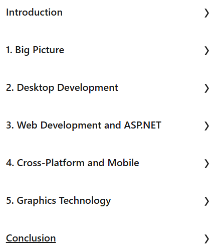 Course topics · LinkedIn — .NET UI Big Picture: Desktop, ASP.NET and Cross-Platform 2025-2