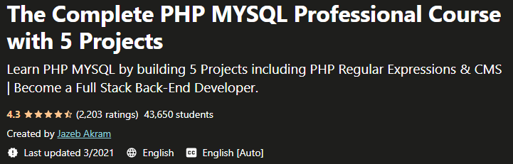 Pictures · Udemy — The Complete PHP MYSQL Professional Course with 5 Projects 2020-3