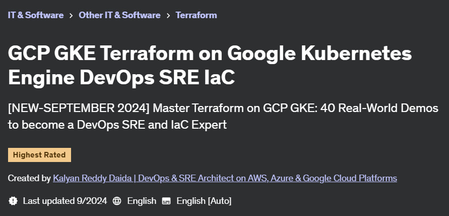 Pictures · Udemy — GCP GKE Terraform on Google Kubernetes Engine DevOps SRE IaC 2024-9