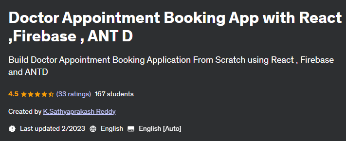 Pictures · Udemy — Doctor Appointment Booking App with React ,Firebase , ANT D 2023-2