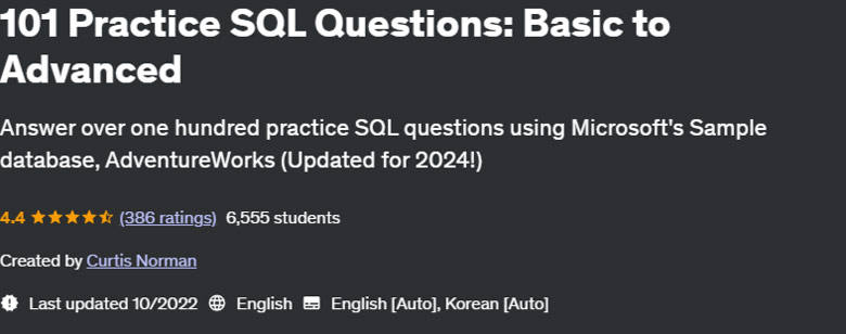 Pictures · Udemy — 101 Practice SQL Questions: Basic to Advanced 2022-10