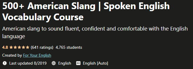 Pictures · Udemy — 500+ American Slang | Spoken English Vocabulary Course 2019-8