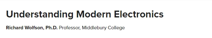 Pictures · The Great Courses — Understanding Modern Electronics 2018-7