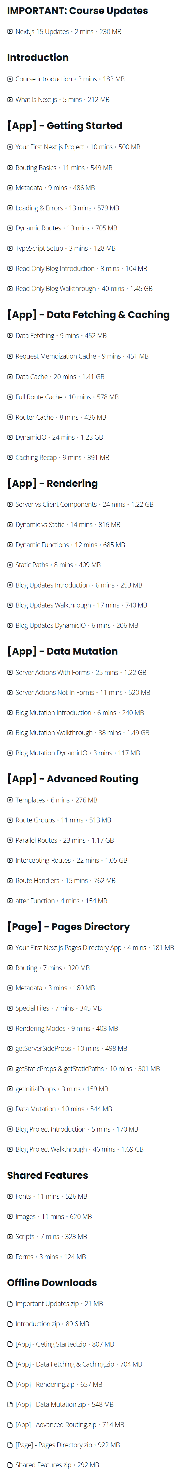 Course topics · Web Dev Simplified – React Simplified – Next.js 2025-3