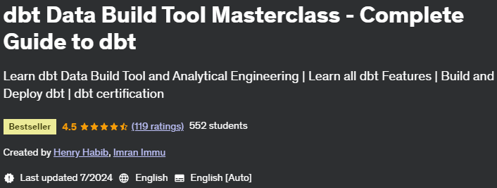Pictures · Udemy — dbt Data Build Tool Masterclass – Complete Guide to dbt 2023-5