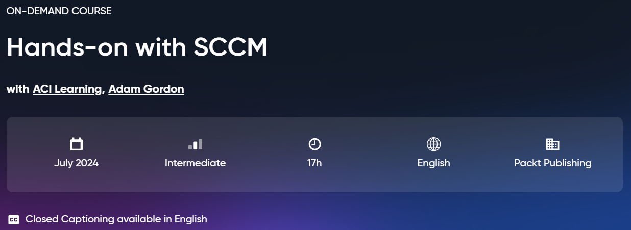 Pictures · Oreilly — Hands-on with SCCM 2024-7