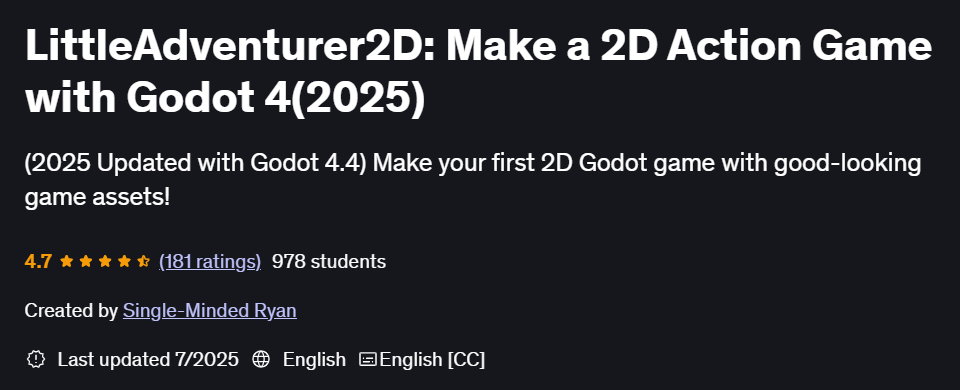 Pictures · Udemy — LittleAdventurer2D: Make a 2D Action Game with Godot 4(2025) 2025-7