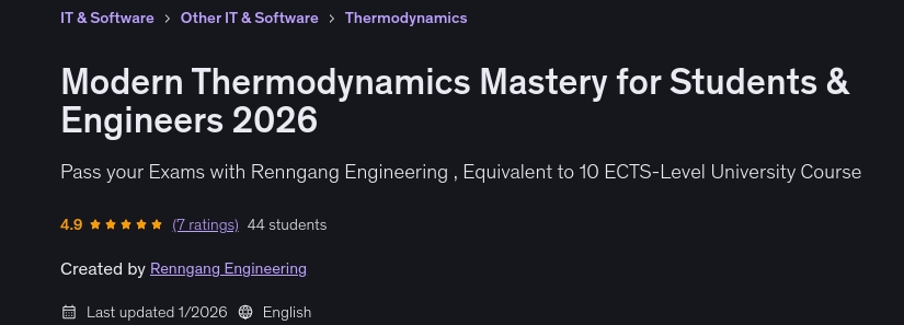 Pictures · Udemy — Modern Thermodynamics Mastery for Students & Engineers 2026 2026-1