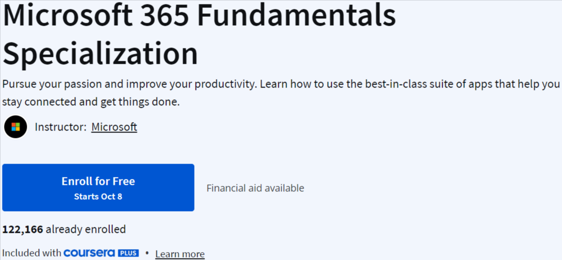 Pictures · Coursera — Microsoft 365 Fundamentals Specialization 2023-11