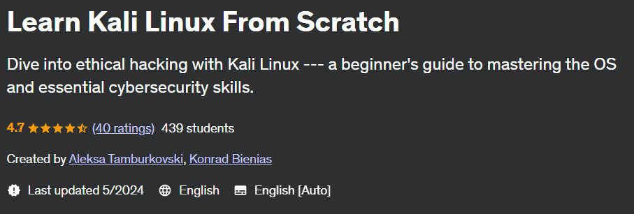 Pictures · Udemy — Learn Kali Linux From Scratch 2024-5/2025-1