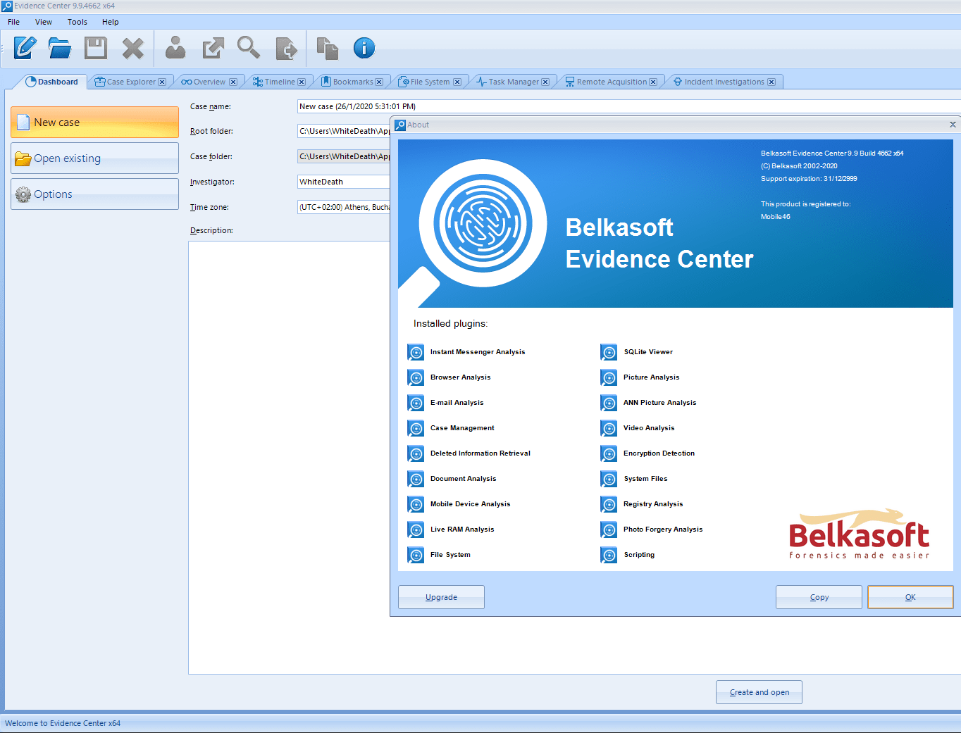 Pictures · Belkasoft Evidence Center 2020 v9.9800.4928 x64