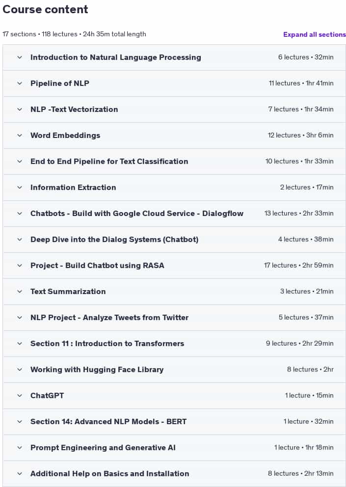 Course topics · Generative AI – Natural Language Processing Bootcamp 2025 2025-1