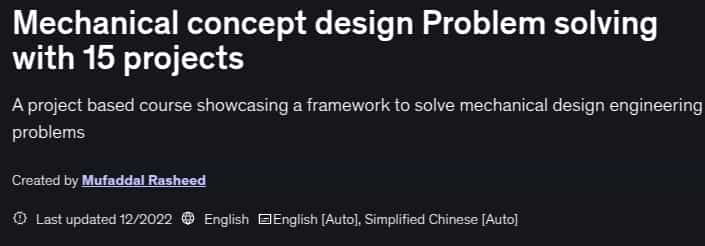 Pictures · Udemy — Mechanical concept design Problem solving with 15 projects 2022-12