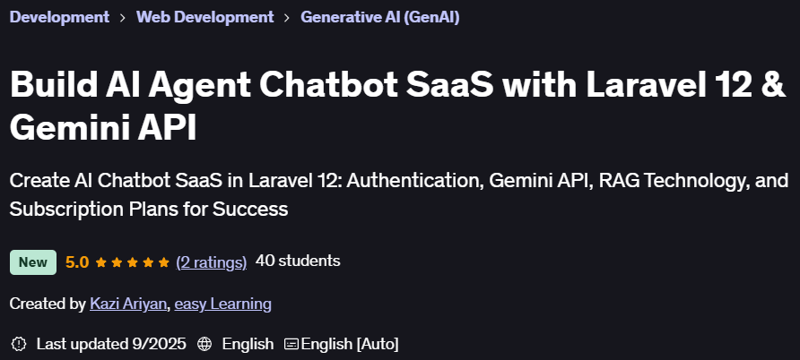 Pictures · Udemy — Build AI Agent Chatbot SaaS with Laravel 12 & Gemini API 2025-7