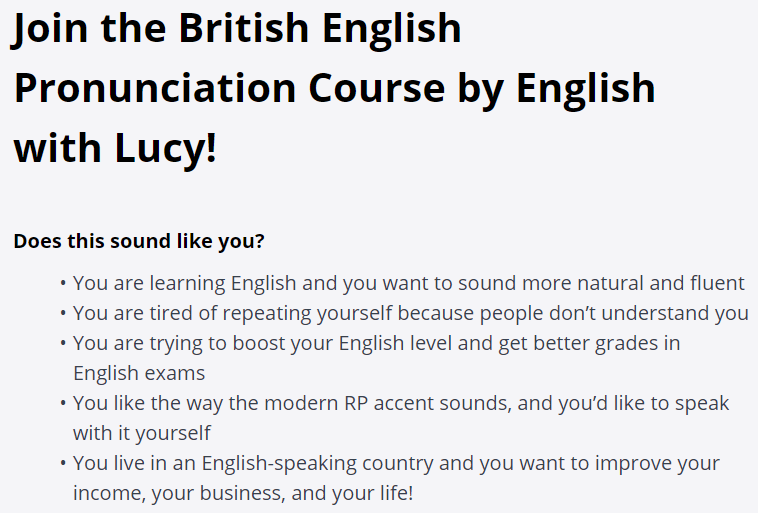Bilder · Englisch mit Lucy – Schönes Englisches Pronunciationsprogramm