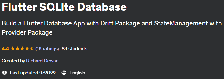 Pictures · Udemy — Flutter SQLite Database 2022-3
