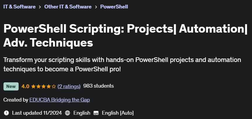 Pictures · Udemy — PowerShell Scripting: Projects| Automation| Adv. Techniques 2024-11