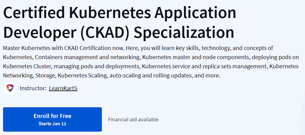 تصاویر · تصدیق Kubernetes اپلی کیشن ڈویلپر (CKAD) کی خصوصیات 2024-11