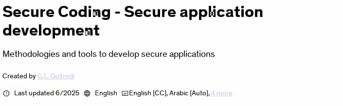 Pictures · Udemy — Secure Coding – Secure application development 2025-6