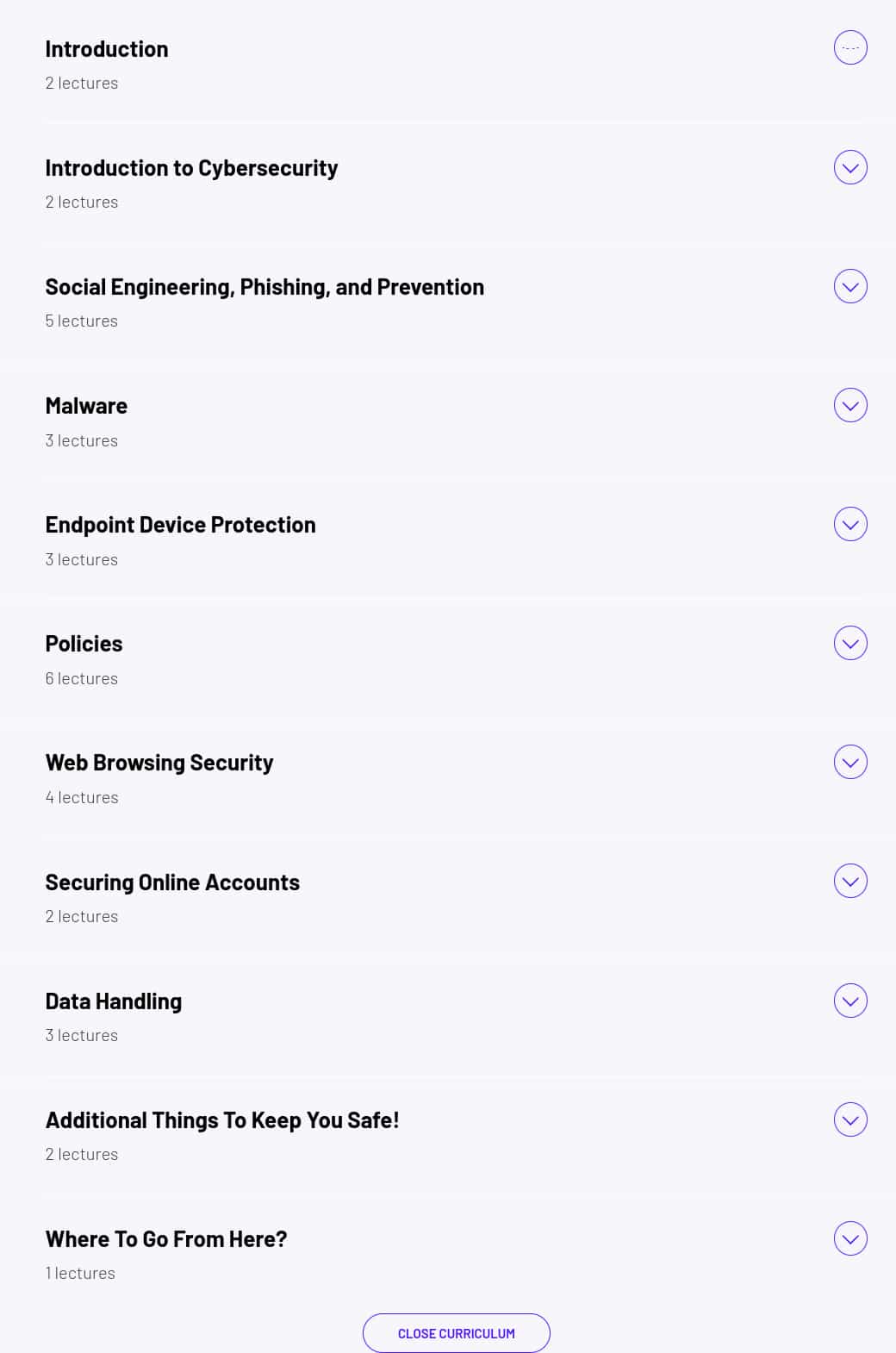 Course topics · ZeroToMastery – Cybersecurity for Beginners 2025-4