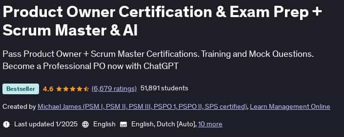 Pictures · Udemy — Product Owner Certification & Exam Prep + Scrum Master & AI 2025-1