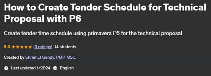 Pictures · Udemy — How to Create Tender Schedule for Technical Proposal with P6 2024-1