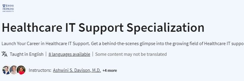 Pictures · Healthcare IT Support Specialization 2023-11