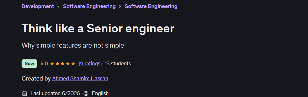 Pictures · Udemy — Think like a Senior engineer 2026-6