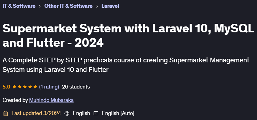 Pictures · Udemy — Supermarket System with Laravel 10, MySQL and Flutter – 2024 2024-3