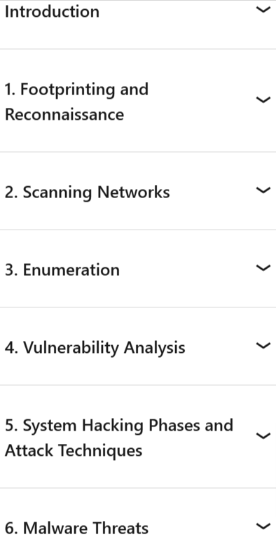 Course topics · LinkedIn — Penetration Testing and Ethical Hacking 2025-1