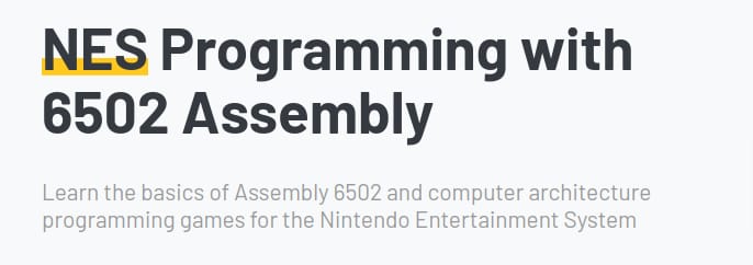 Pictures · Pikuma — NES Programming with 6502 Assembly 2024-8