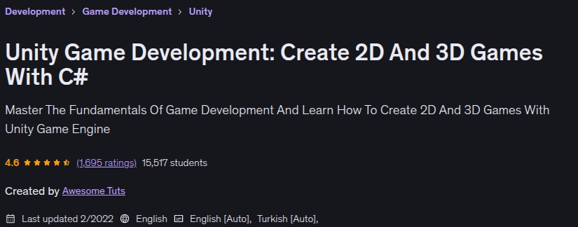 Pictures · Unity Game Development: Create 2D And 3D Games With C# 2022-2