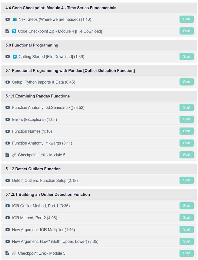 Course topics · Business Science University – Python for Data Science Automation (Course 1) 2024-10