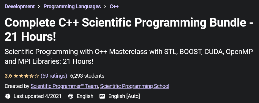이미지 · 완전한 C++ 과학 프로그래밍 벤들 - 21 며칠! 2021-3