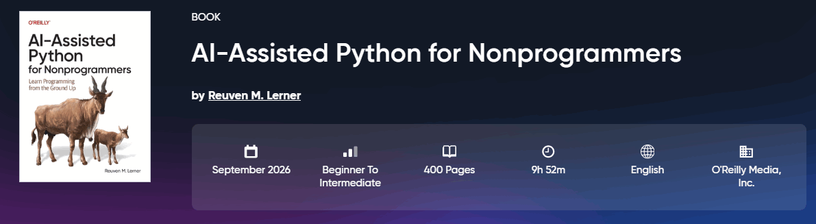 चित्र · ओरेली - AIसहायक Python गैर-प्रोग्रामरों के लिए 2026