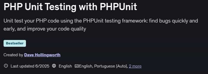 Pictures · PHP Unit Testing with PHPUnit 2025-6