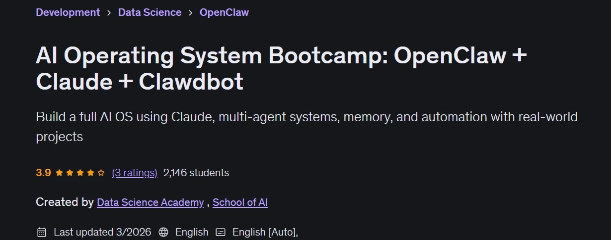 Pictures · Udemy — AI Operating System Bootcamp: OpenClaw + Claude + Clawdbot 2026-3