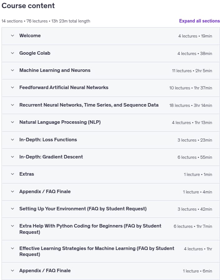 Course topics · Deep Learning: Recurrent Neural Networks in Python 2025-11